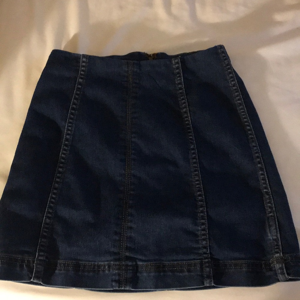 Free People Denim Mini-Skirt